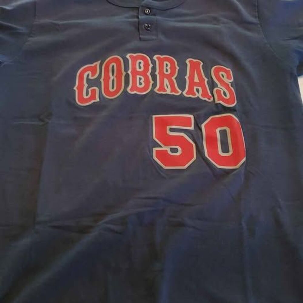 Vintage. Majestic Cobras 50 Henley Shirt XXL late 70s early 80s